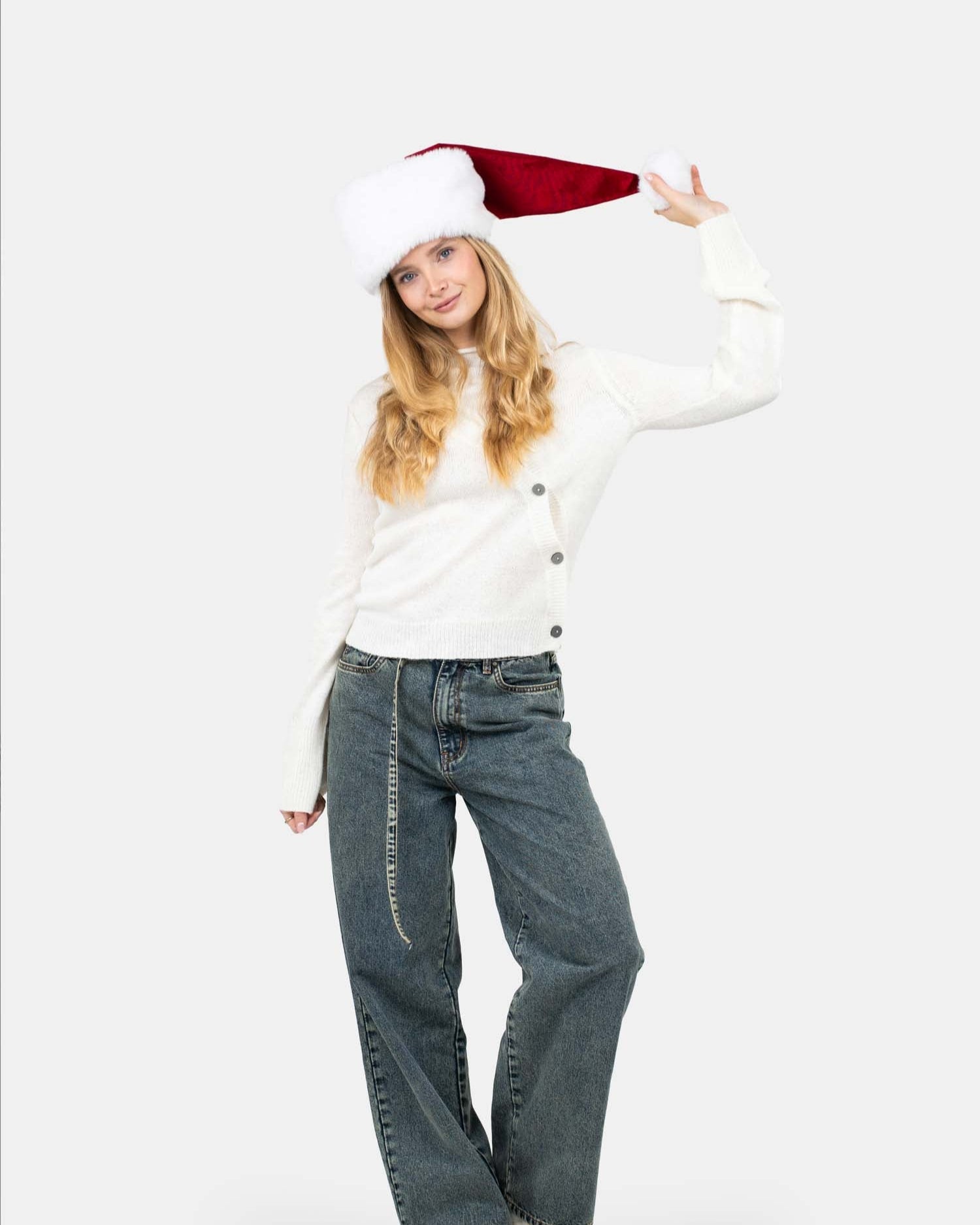 Asymmetrisk Cardigan Cremehvid | Skagen - clothing.dk